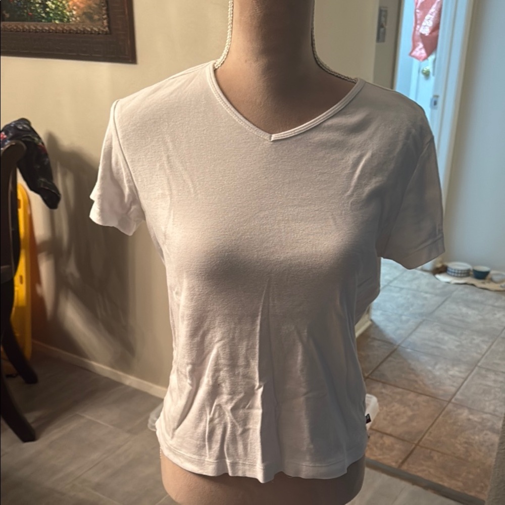 Tommy Hilfiger White Fitted Short Sleeve T-Shirt